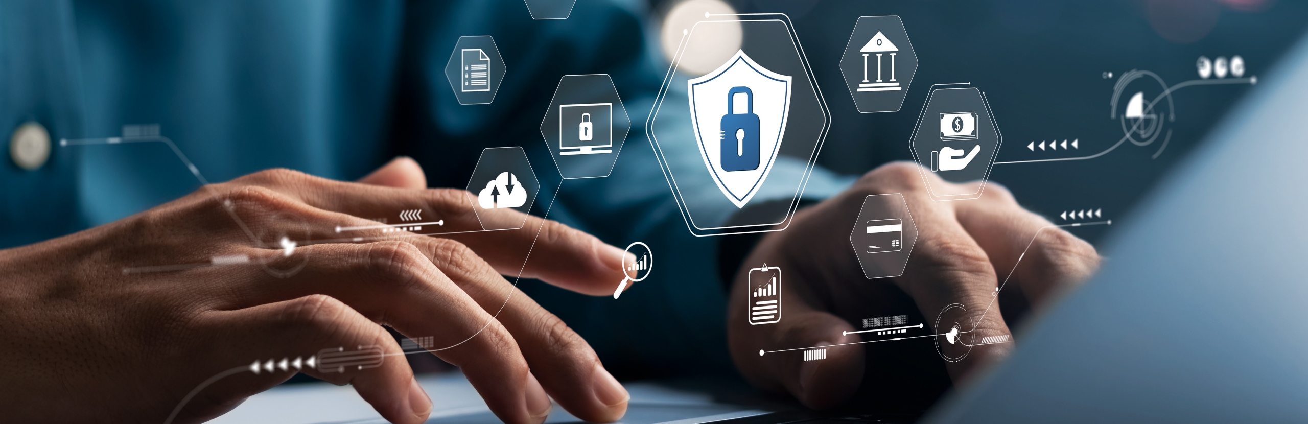 an image of a healthcare worker on their laptop utilizing casechek’s bill-only healthcare solutions that are HIPAA compliance certified