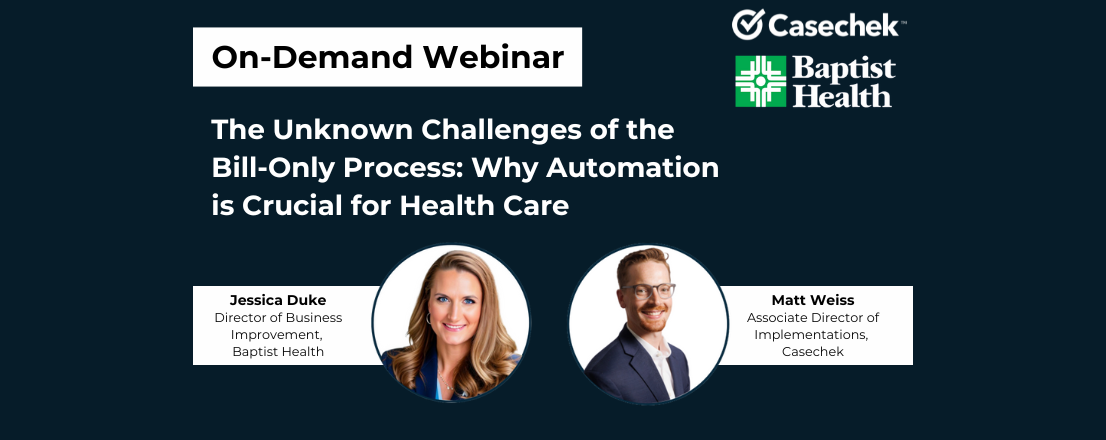 Headshots of Jessica Duke of Baptist Health and Matt Weiss of Casehek