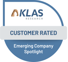 KLAS customer rated emerging company spotlight logo for casechek’s bill-only automation tools