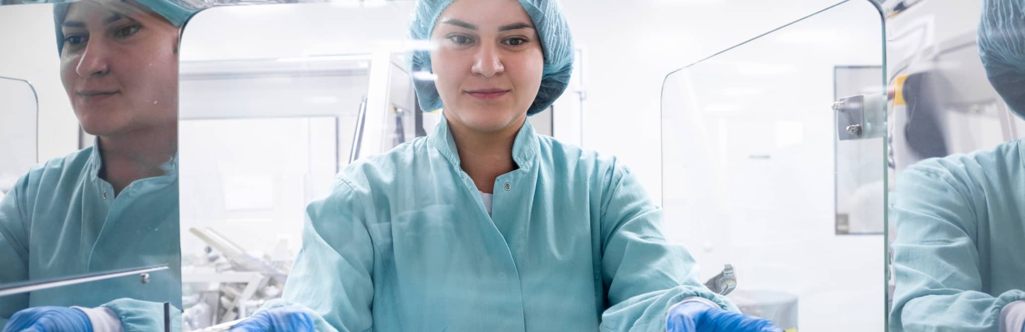 image of a sterile processing department worker at a hospital utilizing casechek’s vendor tray management procurement solution