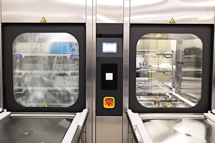 Sterile processing materials at a hospital that uses Casechek’s implant supply chain solutions
